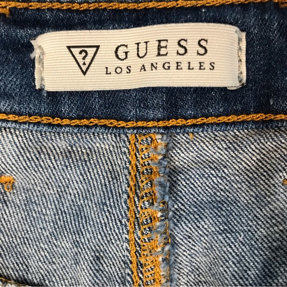 Guess Distressed Denim Patched Mini Skirt - Picture 5 of 14